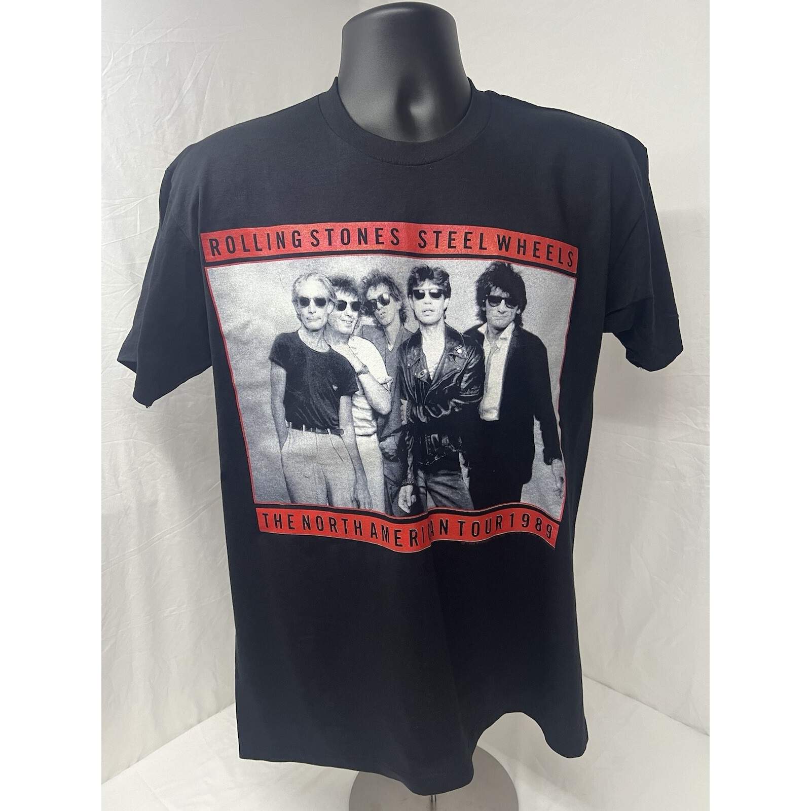 Vintage 1989 Rolling Stones Budweiser Steel Wheels Tour Shirt Large Brand New